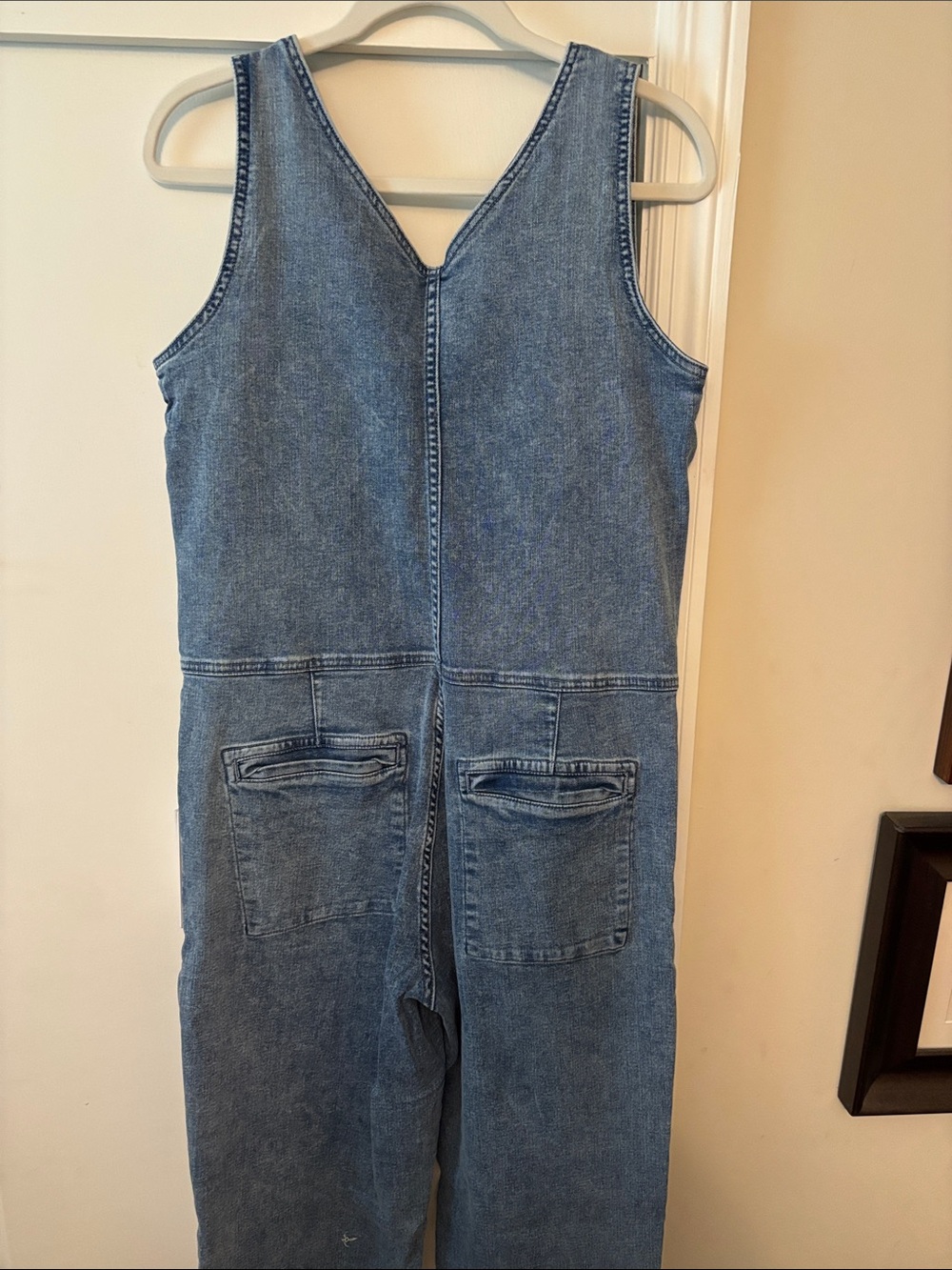 Performance Denim Jumpsuit - Light Stone - Picture 4 of 4